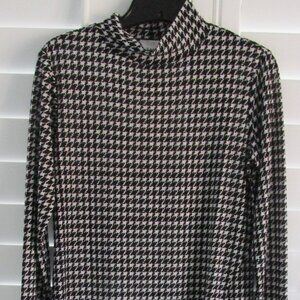 Emelia (NWT) Women's Hi-Slit Houndstooth Dress Size Medium